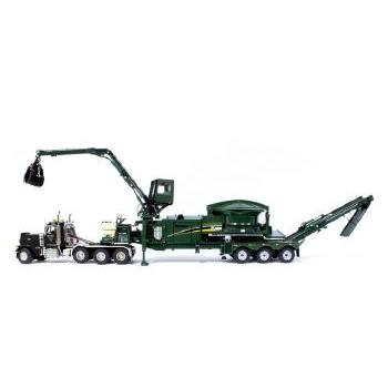 Vermeerヴァーミヤー TG7000 木材破砕機 グリーン+ Peterbilt 379 4軸 　 1/50 建機模型 工事車両 /TWH089-010-5 重機 | 