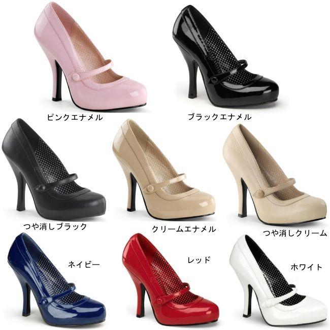 PIN UP COUTURE　メリージェーンパンプス つや消し黒 CUTIEPIE-02◆取り寄せ CUTIEPIE-02 4.5インチ(約11.5cm)ハイヒール パンプス メリージェーン