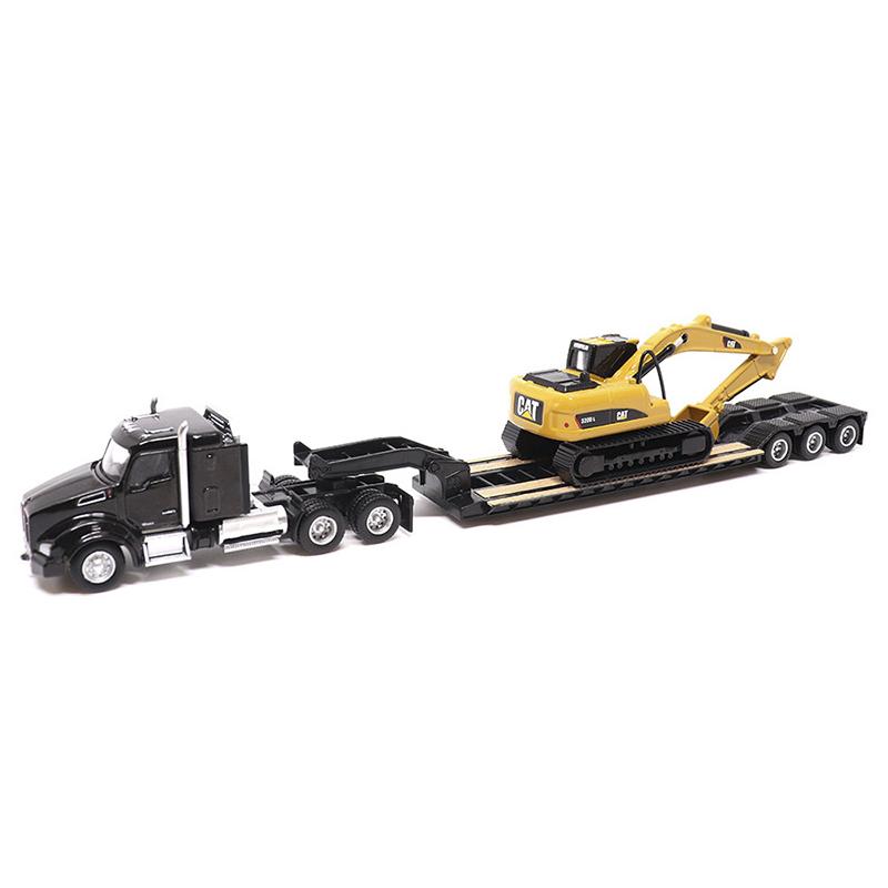 Kenworthケンワース T880 トレーラー CATショベルセット トラック 模型 / Diecast Masters 1/87 建設機械模型 | 