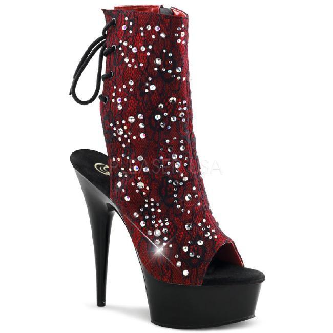 DELIGHT-1018LC 6インチ(約15cm) ハイヒール ピンヒール ミュール厚底サンダル /Pleaserプリーザー パーティードレス 靴 大きいサイズ |  | 02