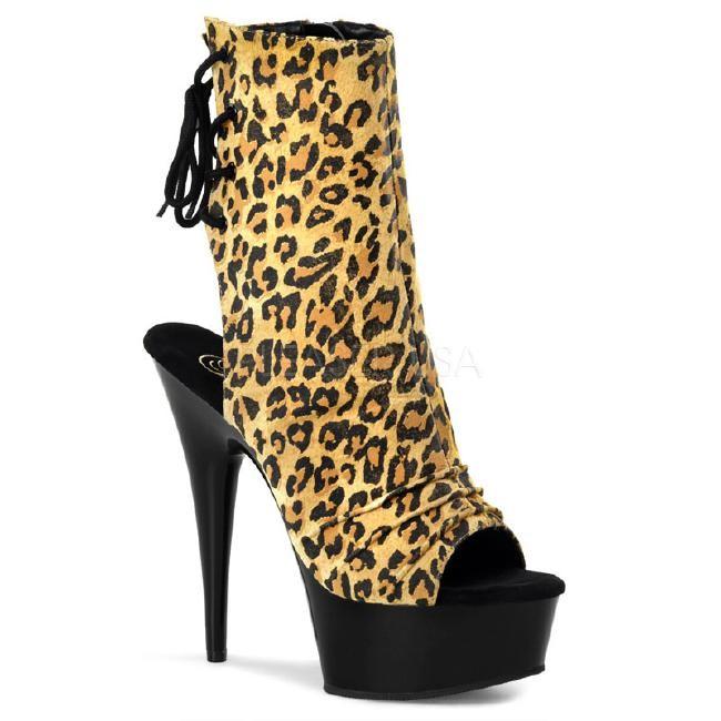 DELIGHT-1018LP 6インチ(約15cm)ショートブーツ ハイヒール　ピンヒール /Pleaserプリーザー パーティードレス 靴 大きいサイズ | 