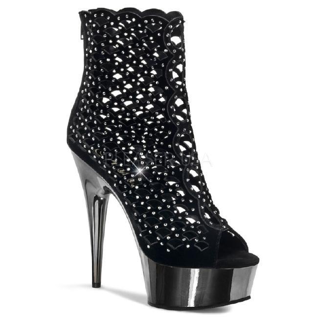 DELIGHT-1029 6インチ(約15cm) ハイヒール ブーツ　ブーティー　/Pleaserプリーザー パーティー 靴 シンデレラサイズ 大きい | 