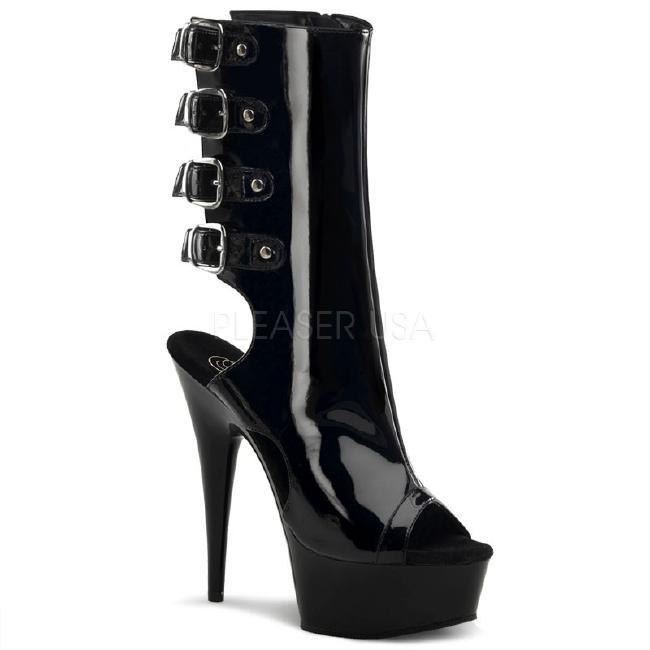 DELIGHT-1031 6インチ(約15cm) ハイヒール ショートブーツ ピンヒール/Pleaserプリーザー パーティードレス 靴 大きいサイズ | 