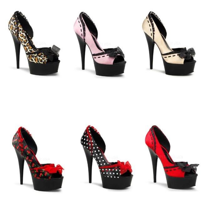 DELIGHT-665 6インチ(約15cm) パンプスハイヒール　　ピンヒール ミュール厚底サンダル /Pleaserプリーザー パーティードレス 靴 大きいサイズ | 