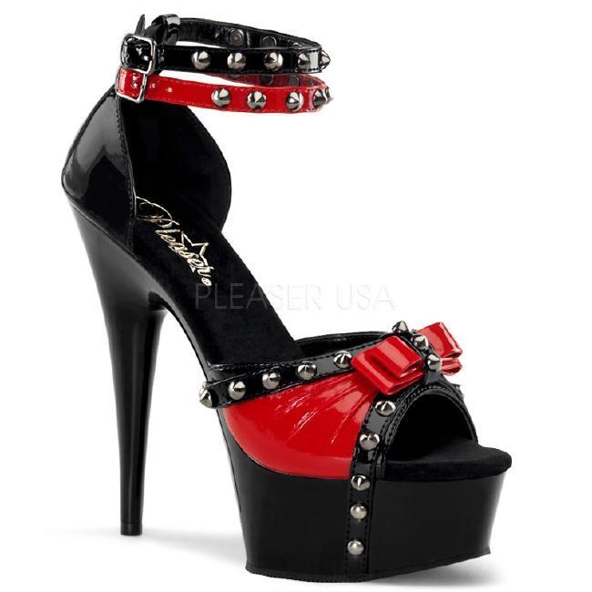 DELIGHT-673-4 6インチ(約15cm) ハイヒール　　ピンヒール ミュール厚底サンダル /Pleaserプリーザー パーティードレス 靴 大きいサイズ | 