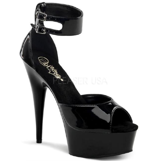DELIGHT-673-9 6インチ(約15cm) ハイヒール　　ピンヒール ミュール厚底サンダル /Pleaserプリーザー パーティードレス 靴 大きいサイズ | 