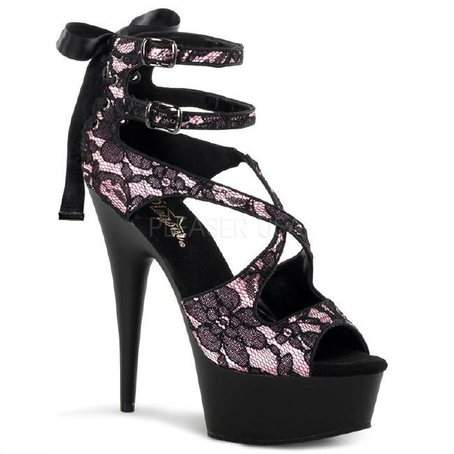 DELIGHT-678LC 6インチ(約15cm) ハイヒール　　ピンヒール ミュール厚底サンダル /Pleaserプリーザー パーティードレス 靴 大きいサイズ |  | 02