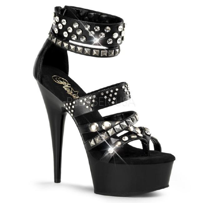 DELIGHT-680 6インチ(約15cm) ハイヒール　　ピンヒール ミュール厚底サンダル /Pleaserプリーザー パーティードレス 靴 大きいサイズ | 