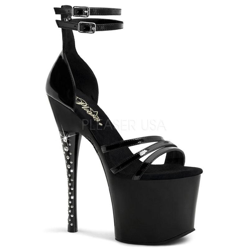 DIAMOND-770 7インチ(約18cm) ハイヒール ダイアモンドヒール ピンヒール ミュール厚底サンダル /Pleaserプリーザー パーティードレス 靴 大きいサイズ | 