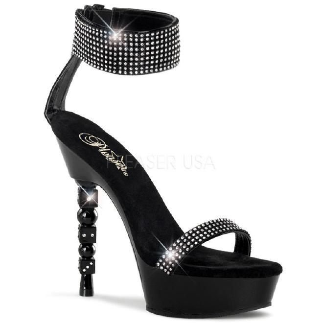 DICE-616 5.5インチ(約14cm)ハイヒール　ピンヒール ミュール厚底サンダル /Pleaserプリーザー  パーティードレス 靴 大きいサイズ | 