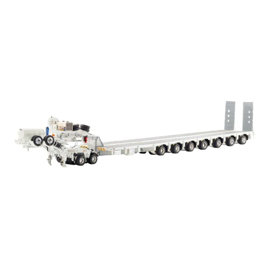 ドレイク 2x8 ドリー + 7x8 ステアラブル 低床トレーラー ホワイト / Drake 1/50 ミニカー 建設機械模型 工事車両 | 