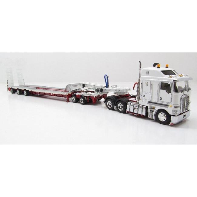 Kenworth K200 Prime Mover ホワイト レッドシャーシ Drakeトレーラー