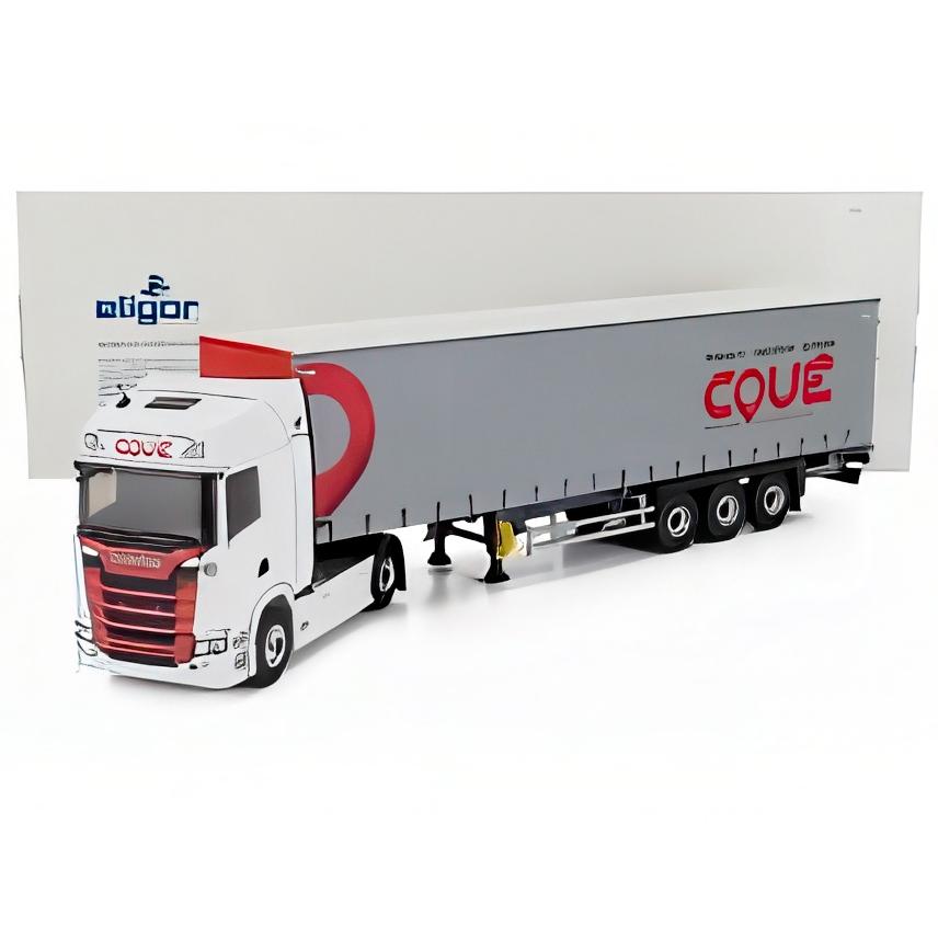 SCANIA S500 トラック COUE TRANSPORTS 2021 ホワイト/レッド/グレー/ ELIGOR 1/43 ミニカー | 
