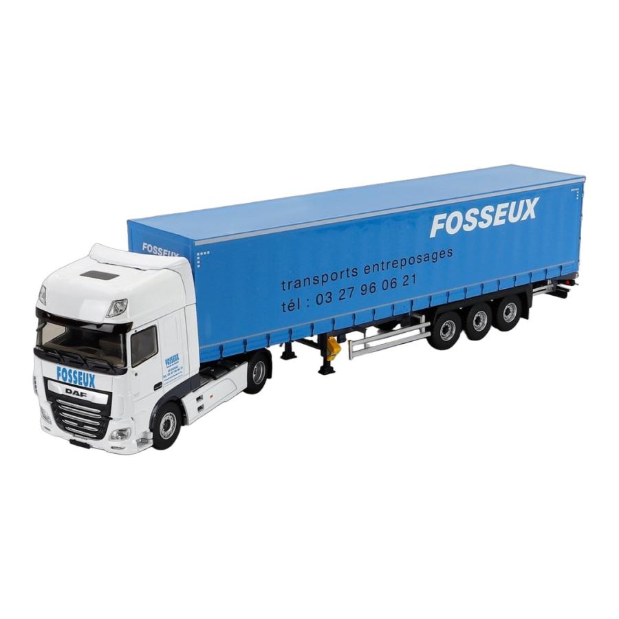DAF XF Euro 6 Truck Telonato Fosseux Transports 2012 ホワイトブルー ELIGOR 1/43 | 