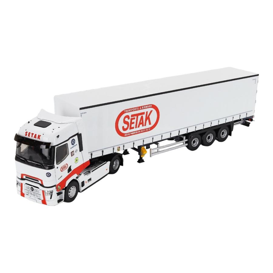 Renault T-LINE HIGH トラック SETAK TRANSPORTS 2023 ホワイト ELIGOR 1/43 ミニカー トラック模型 | 