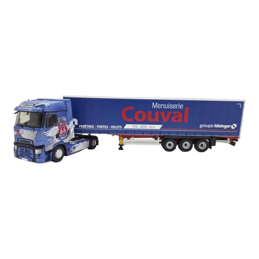 Couval Grandcolas Renault T High 2023 Route 66 curtainside semitrailer | 