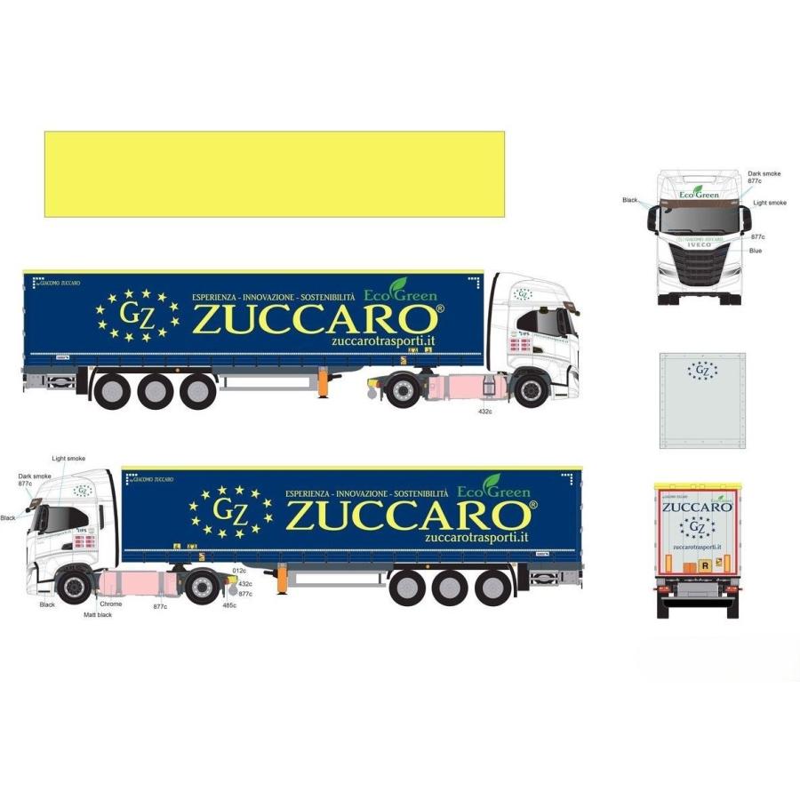 Zuccaro Transporti イベコ S-Way NP カーテンサイドセミトレーラー / Eligor 1/43 ミニカー トラック模型 | 