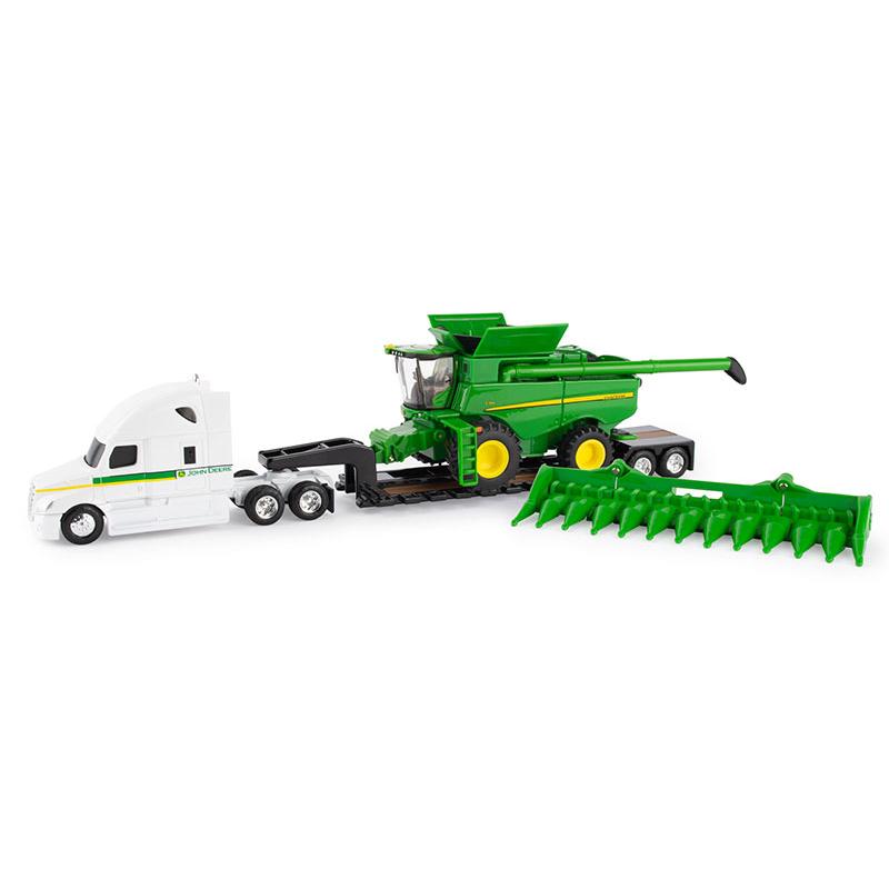 John Deere S780 & Freightliner Cascadia ローボーイセット 農業機械模型 / ERTL 1/64 | 