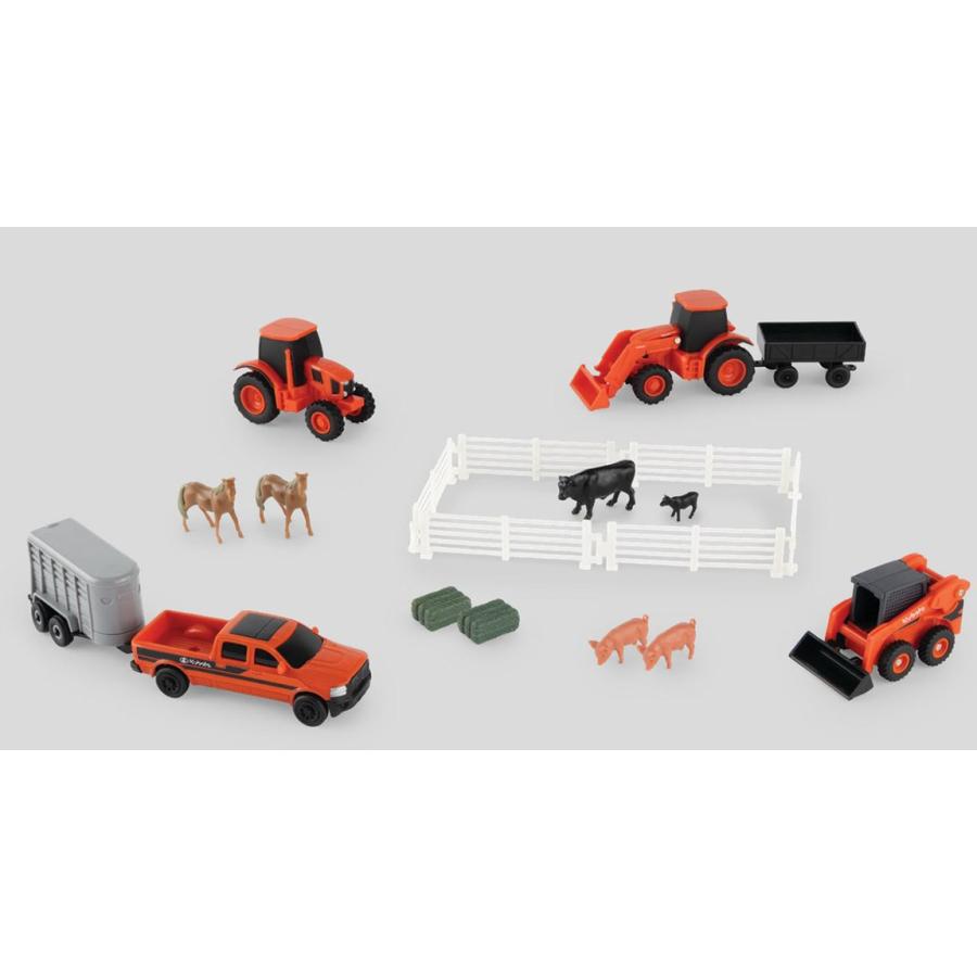 Kubotaクボタ 20ピース ファームプレイセット / ERTL 1/64 建設機械 模型 | 