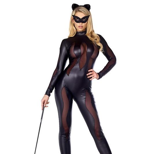 魅惑的なセクシー黒猫　コスチューム　3点セット 　コスプレ衣装　(二次会、結婚式、仮装、パーティー、宴会、ハロウィン）大人女性用 送料無料 | 