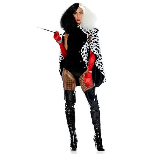 ストーリーブック クルエラ風 コスチューム 4点セット　コスプレ衣装　(二次会、結婚式、仮装、パーティー、宴会、ハロウィン）大人女性用 送料無料 |  | 02