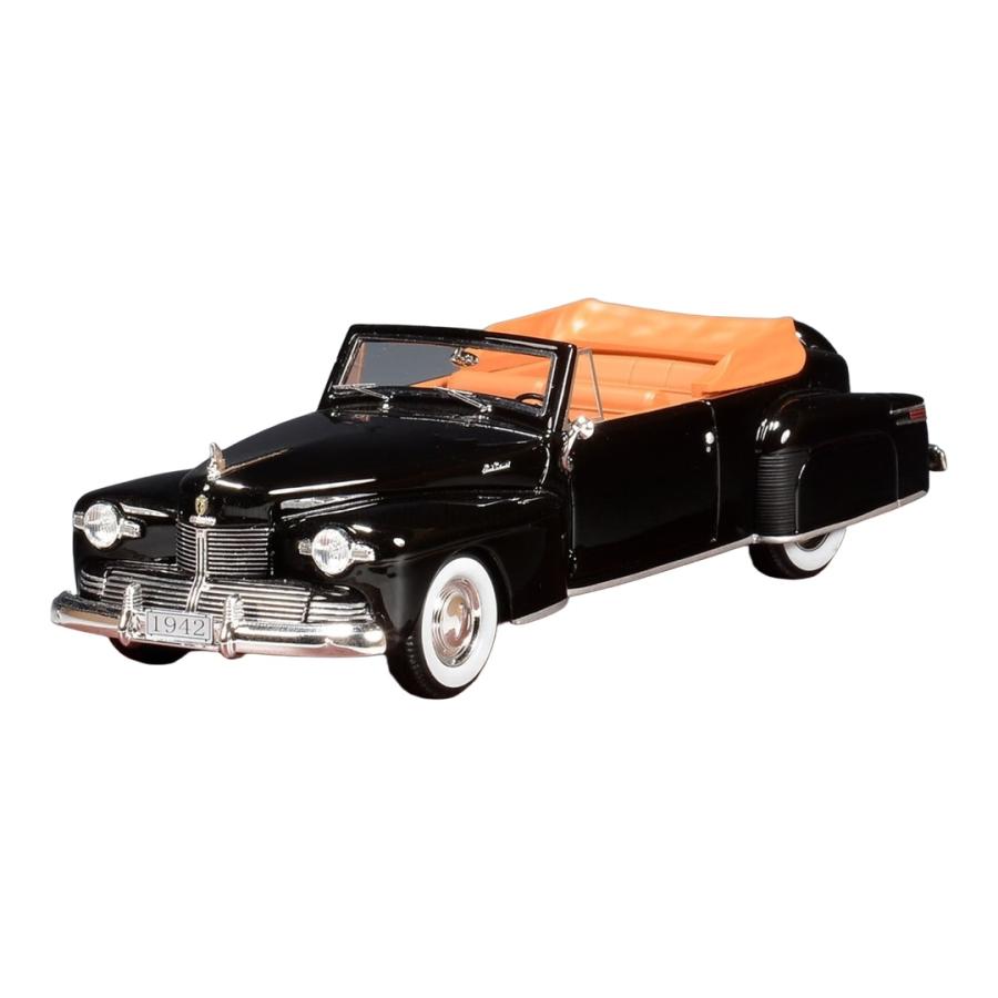 【予約】2026年発売予定 Lincoln Continental カブリオレ 1942 ブラック / GLM 1/43 ミニカー | 