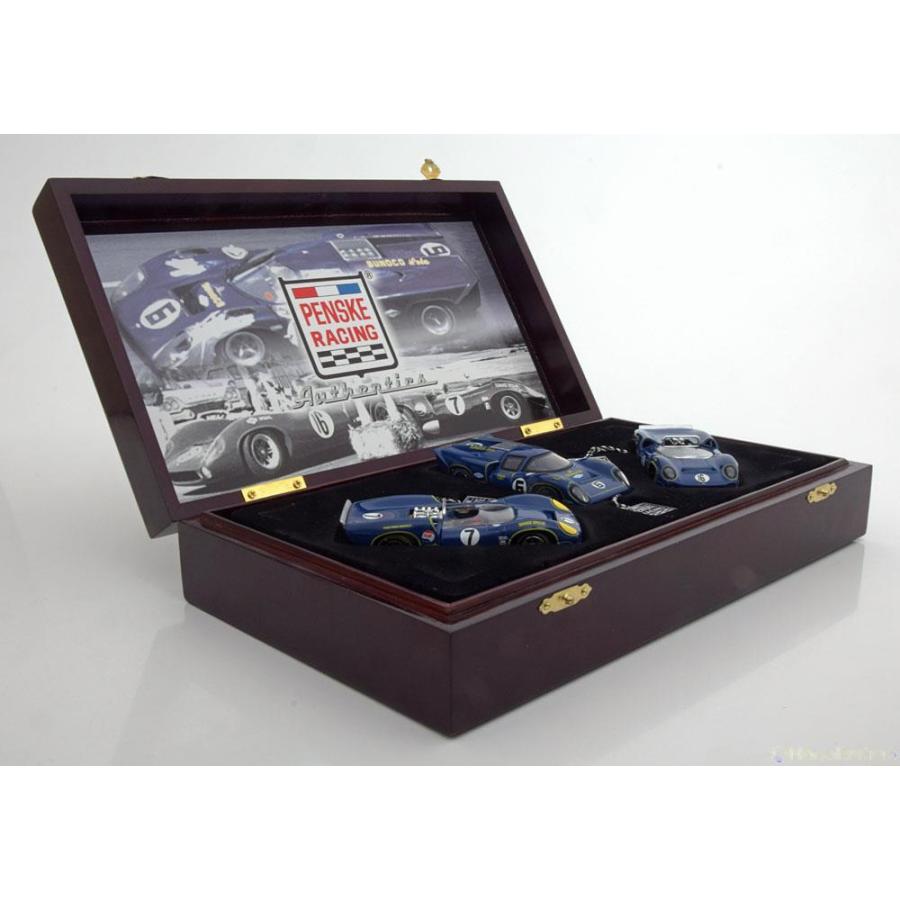 Lolaローラ Sunocoスノコ T70 Penskeペンスキー 3台セット 木製ボックス入 / GMP 1/43 ミニカー | 