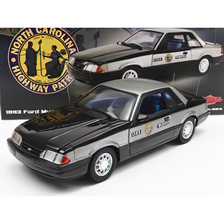 FORD USA  MUSTANG 5.0L SSP POLICE NORTH CAROLINA HIGHWAY PATROL STATE TROOPER 1993 - SILVER BLACK/GMP 1/18ミニカー | 