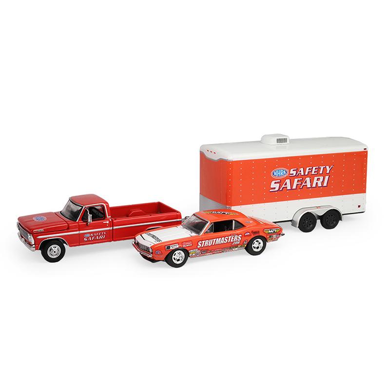 1969 Ford F-250 & 1969 Chevrolet Z/28 Camaro Greenlight 1/64 ミニカー | 