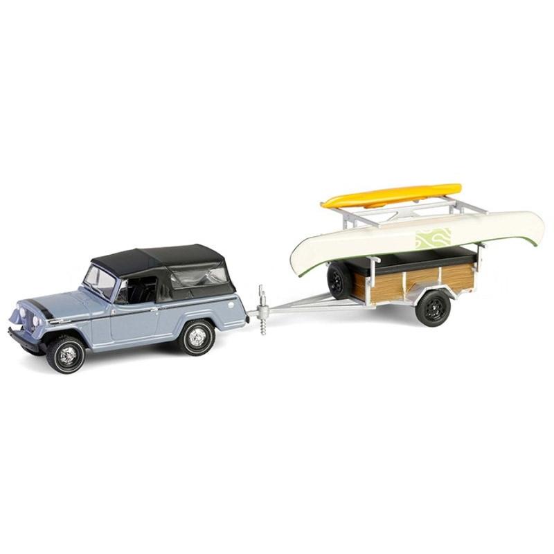 Jeepジープ ジープスター コマンド SC1 カヌー カヤックトレーラー付き 1968 グレー / GREENLIGHT 1/64 ミニカー | 