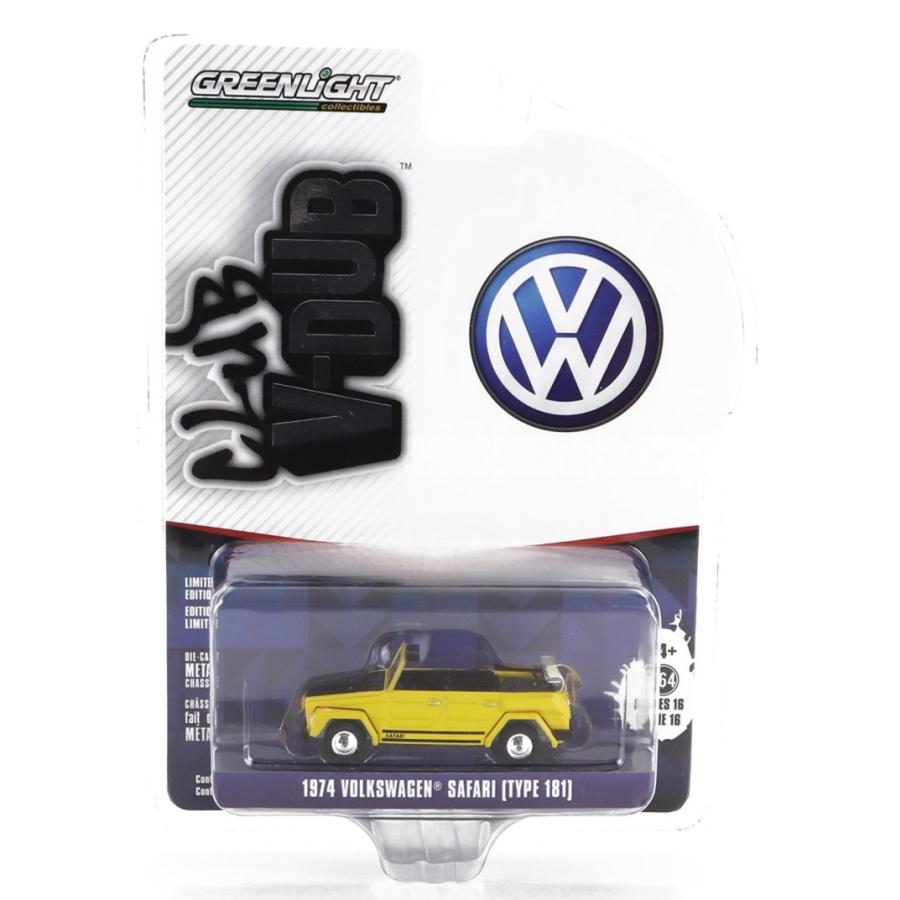 フォルクスワーゲン タイプ181 サファリ メキシコシティ 1972 イエロー / Greenlight 1/64 ミニカー | 