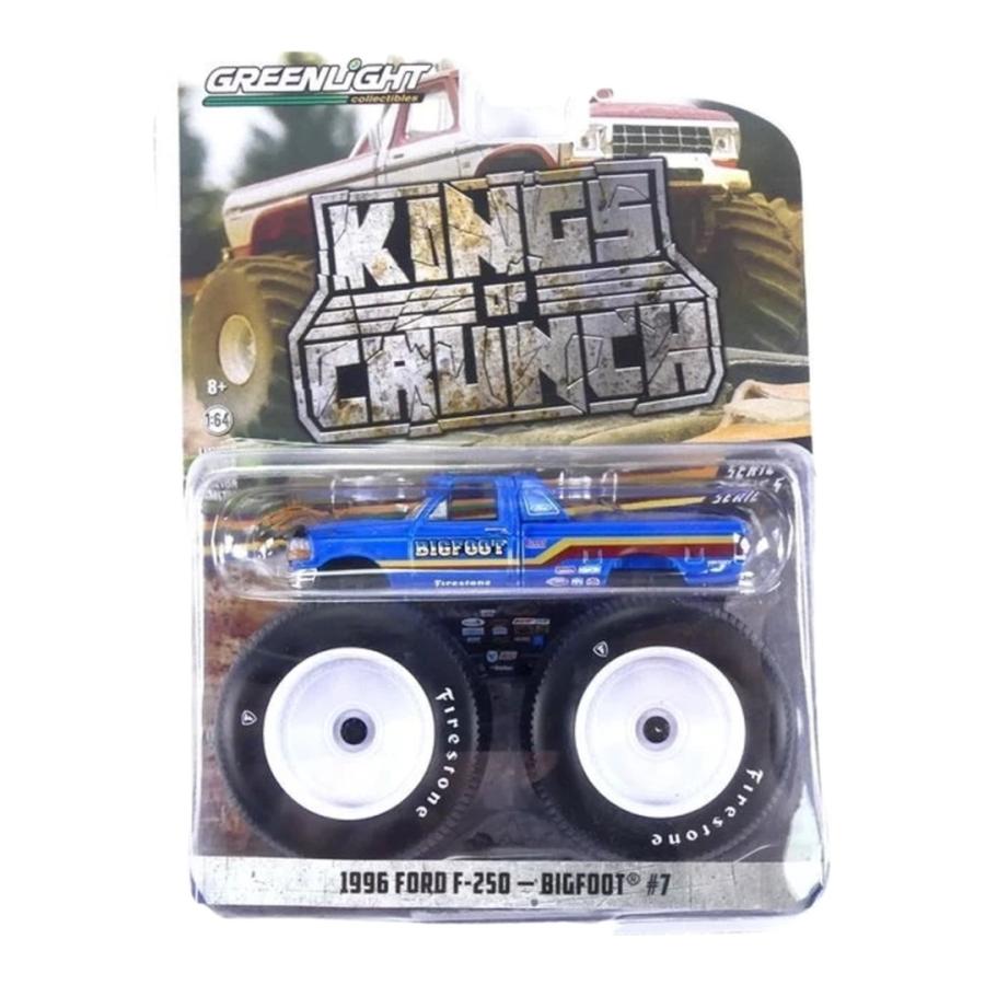 フォード F-250 ビッグフット #7 1996 ブルー キングス・オブ・クランチ / GreenLight 1/64 ミニカー | 