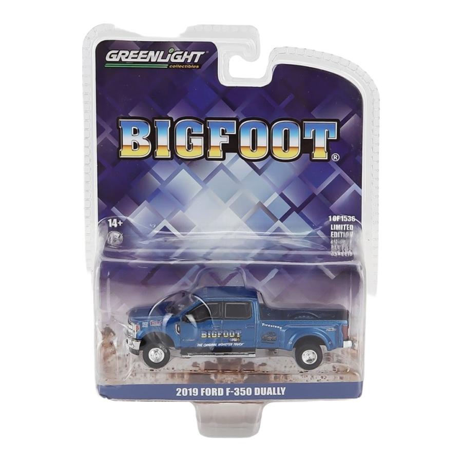 Fordフォード F-350 デュアリー BIGFOOT 2019 ブルー / Greenlight 1/64 ミニカー トラック模型 | 