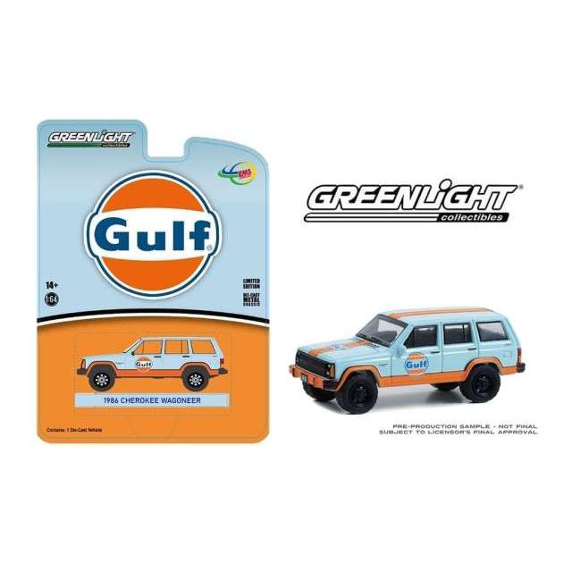 1986 ジープ チェロキー ワゴニア ガルフカラー Jeep Cherokee Gulf / Greenlight 1/64 ミニカー | 