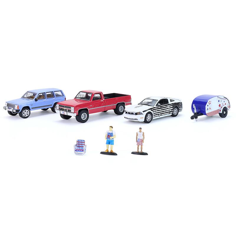4th of July Summer Cookout Multi Car Diorama / Greenlight 1/64 ミニカー 模型 | 