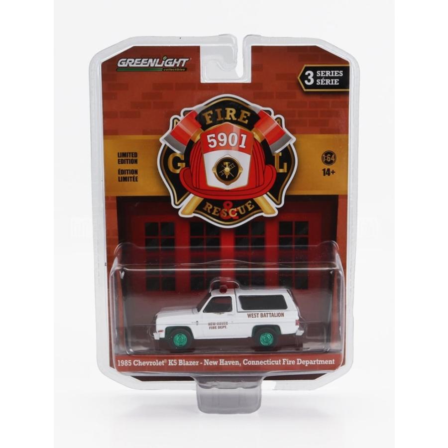 シボレー K5 ブレイザー コネチカット州消防署 1995 ホワイト / Greenlight 1/64 ミニカー | 