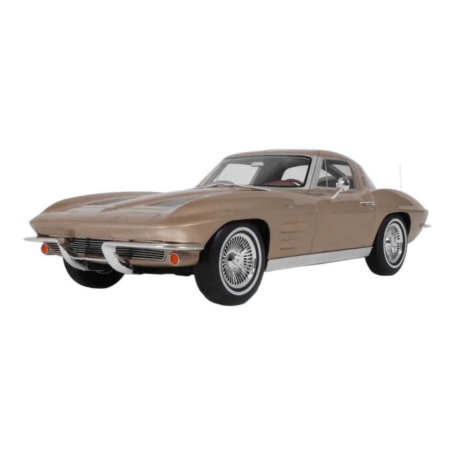 【予約】 Chevrolet Corvette C2 クーペ 1963 ブラウンメタリック 限定版 GT SPIRIT 1/12 ミニカー | 