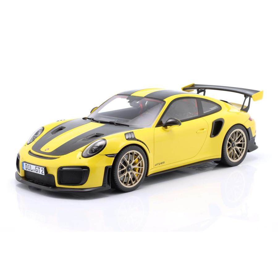 Porscheポルシェ 911 991 II GT2 RS 2018 イエロー ブラック / GT SPIRIT 1/12 ミニカー | 