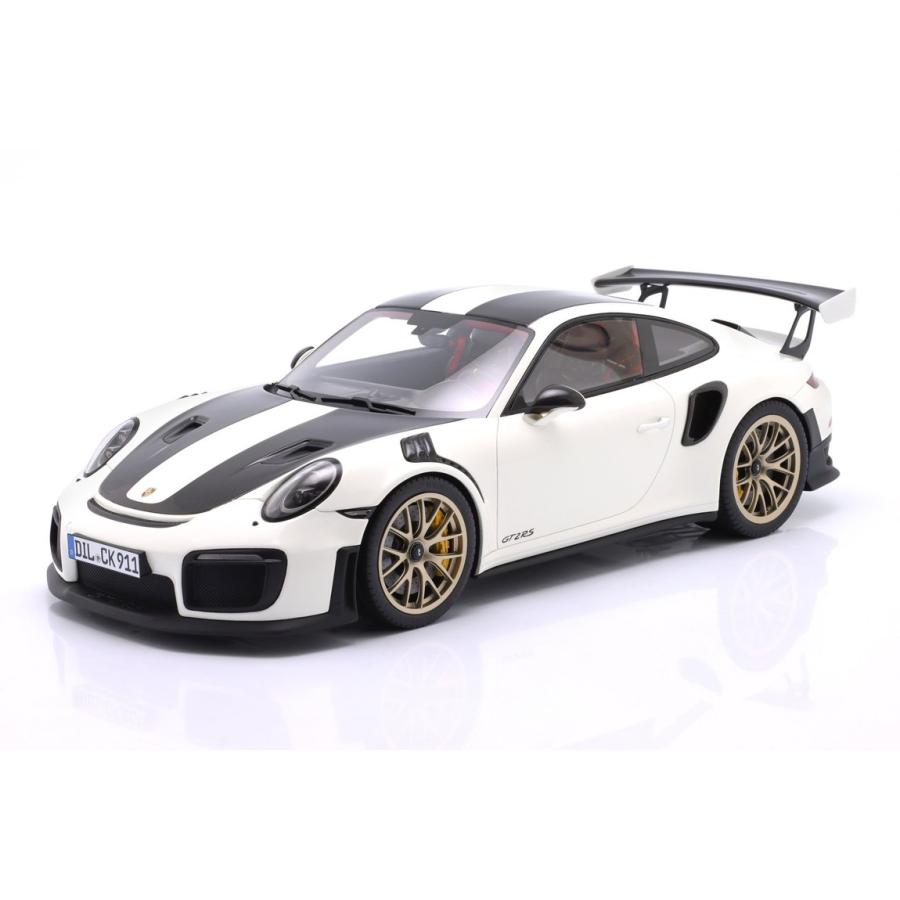 Porscheポルシェ 911 991 II GT2 RS 2018 ホワイト ブラック / GT SPIRIT 1/12 ミニカー | 