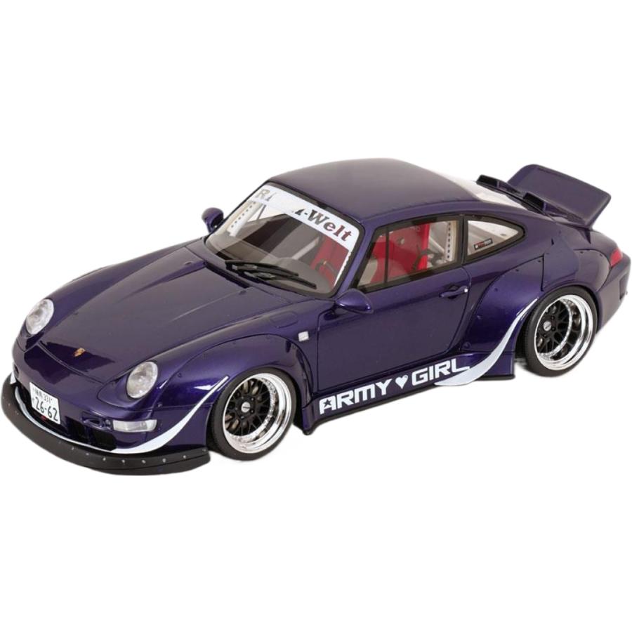 Porsche 911 (993) RWB Army Girl 2015 purplemetallic GT SPIRIT 1/18 ミニカー | 