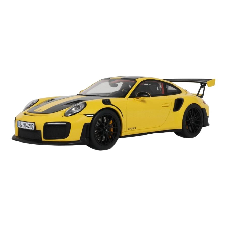 【予約】 Porsche 911 991-2 GT2 RS クーペ 2017 イエロー ブラック 限定版 GT SPIRIT 1/18 ミニカー | 