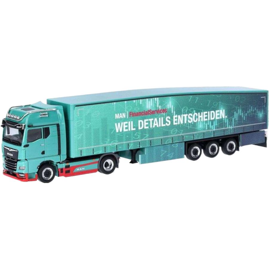 Camion MAN TGX GX Blanc-HO 1/87-HERPA 313513 modélisme