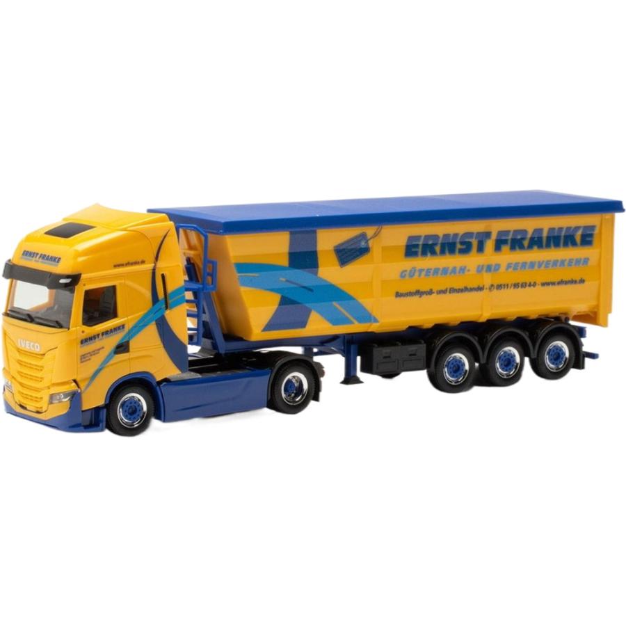 Ernst Franke Iveco S Way ラウンドスチールセミトレーラー / Herpa 1