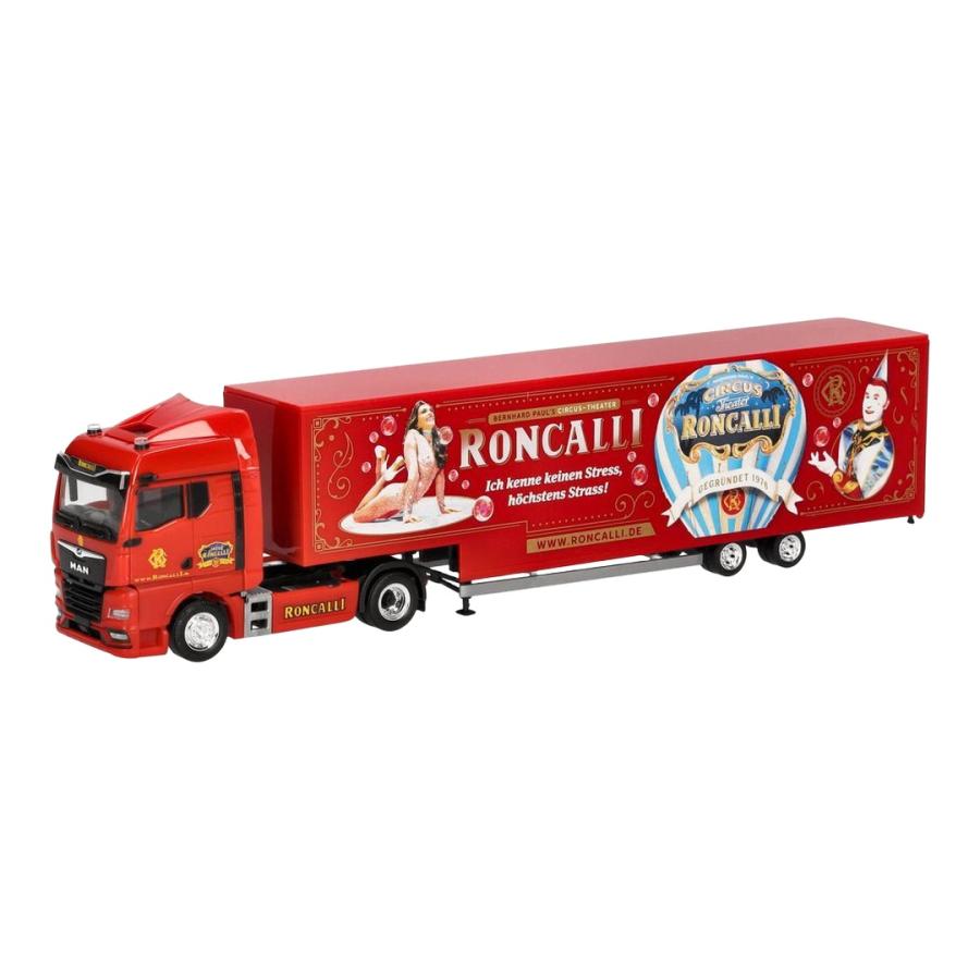 Roncalli MAN TGX GM ボックスセミトレーラー / Herpa 1/87 ミニカー トラック模型 | 
