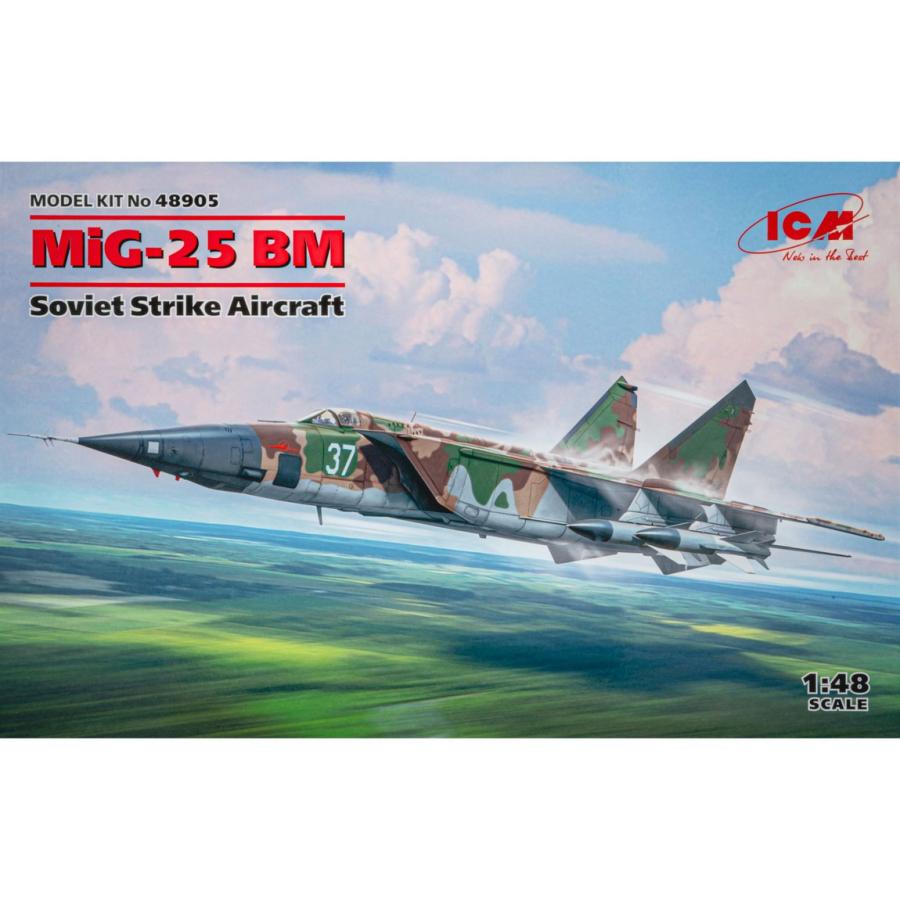 MiG-25BM Soviet Strike Aircraft ソビエト攻撃機 組み立てプラモキット模型 戦闘機 /ICM 1/48 | 