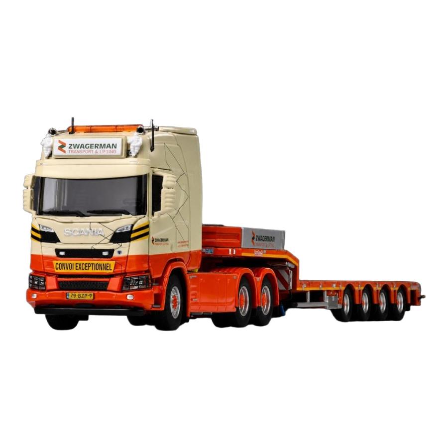 Zwagerman スカニア R + KNT MCOS 4軸 セミトレーラー / IMC 1/50 ミニカー トラック模型 | 