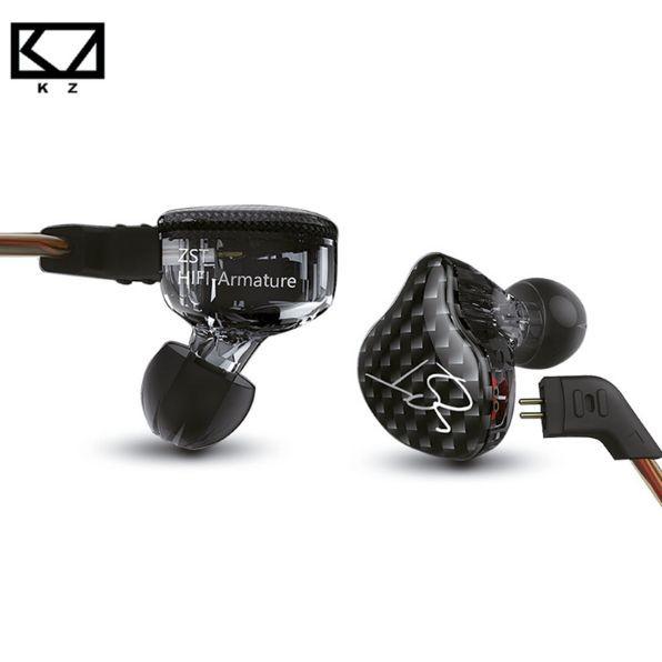 KZ ZST ダイナミックハイブリッド デュアルドライバイヤホン 高性能インイヤーイヤホン　iphone サムスン | 