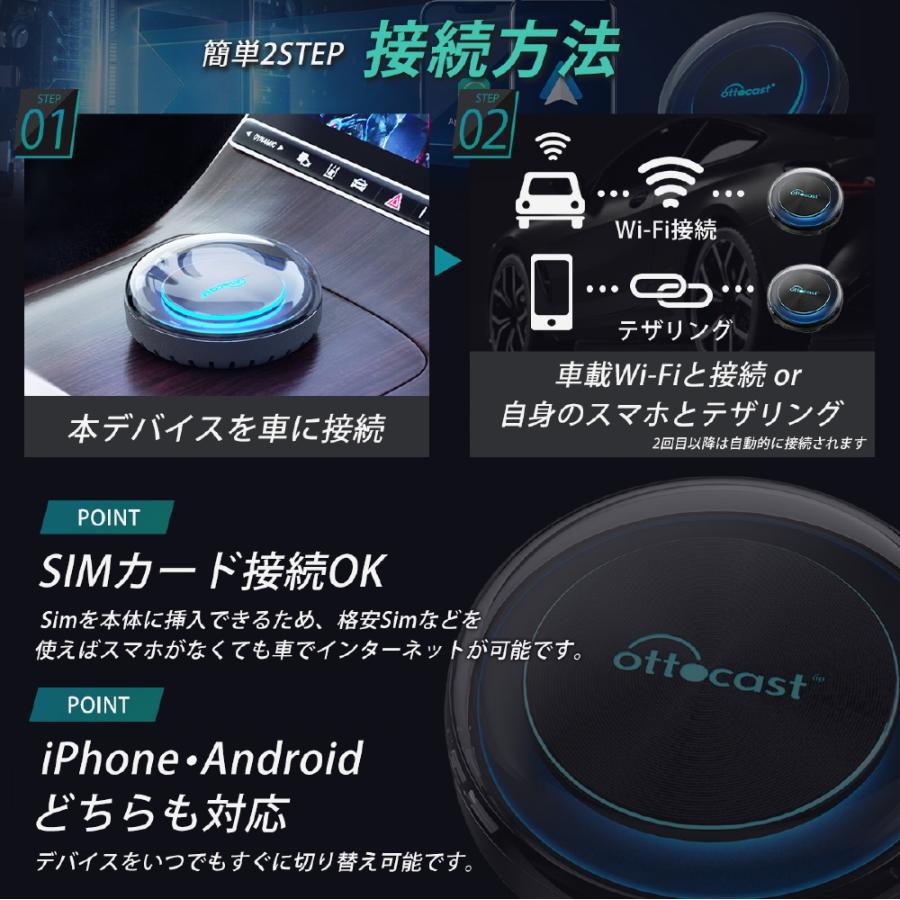 Ottocast carplay オットキャスト PCS40 PICASOU2 AI Box HDMI ワイヤレス Android Auto  国内正規品 最新モデル リモコン付き 1年保証 |  | 05