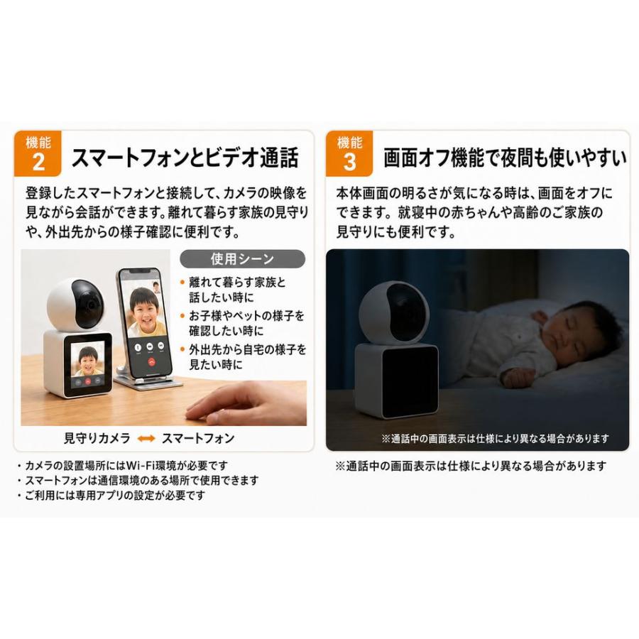 見守りカメラ スマホ対応 赤ちゃん ペット お年寄り ベビーモニター 双方向ビデオ通話 家族とペットを守る 「ほっとEye」 赤外線ナイトビジョン 動体検知　追尾 |  | 09