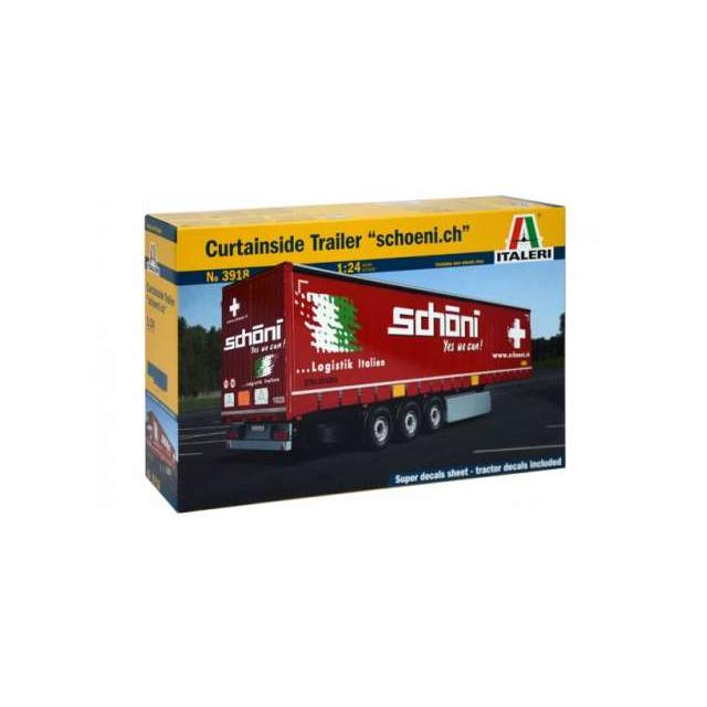 カーテンサイド トレーラー プラモデル 2個セット イタレリ 1/24